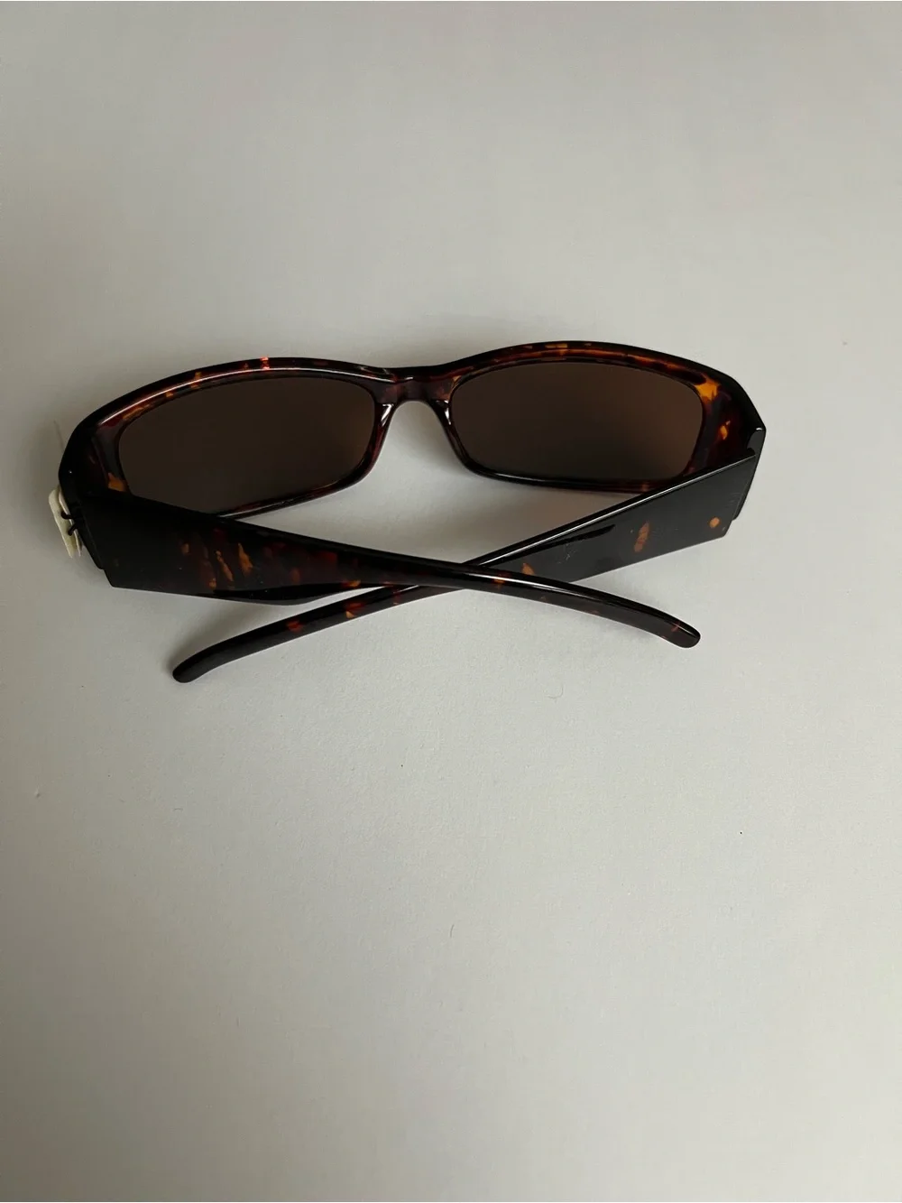 New York & Company Tortoise Rectangular Sunglasses with Brown Lenses
